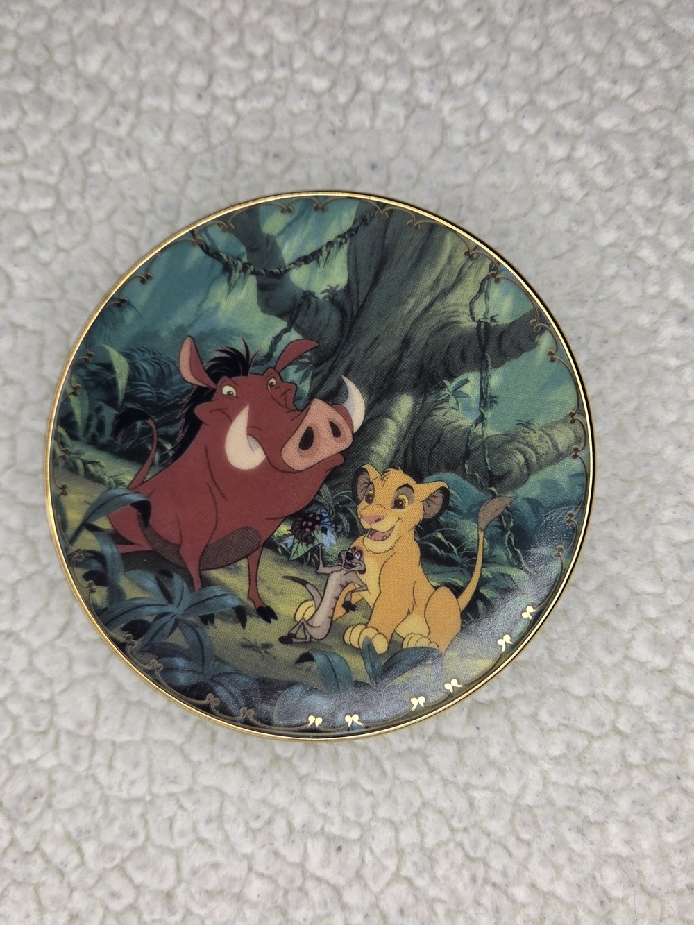 Lion King Pumbaa & Simba Decorative Collector Plate From Bradford Exchange